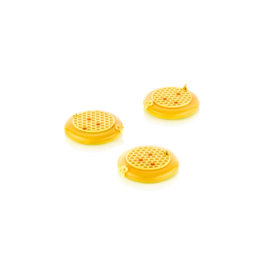 PLAQUE 5 DECORS ALVEOLES ET ABEILLES 400X82 MM